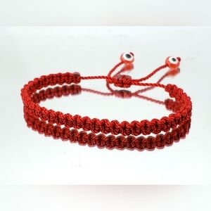Evil eye bracelet, red string braided wristband, evil eye protection